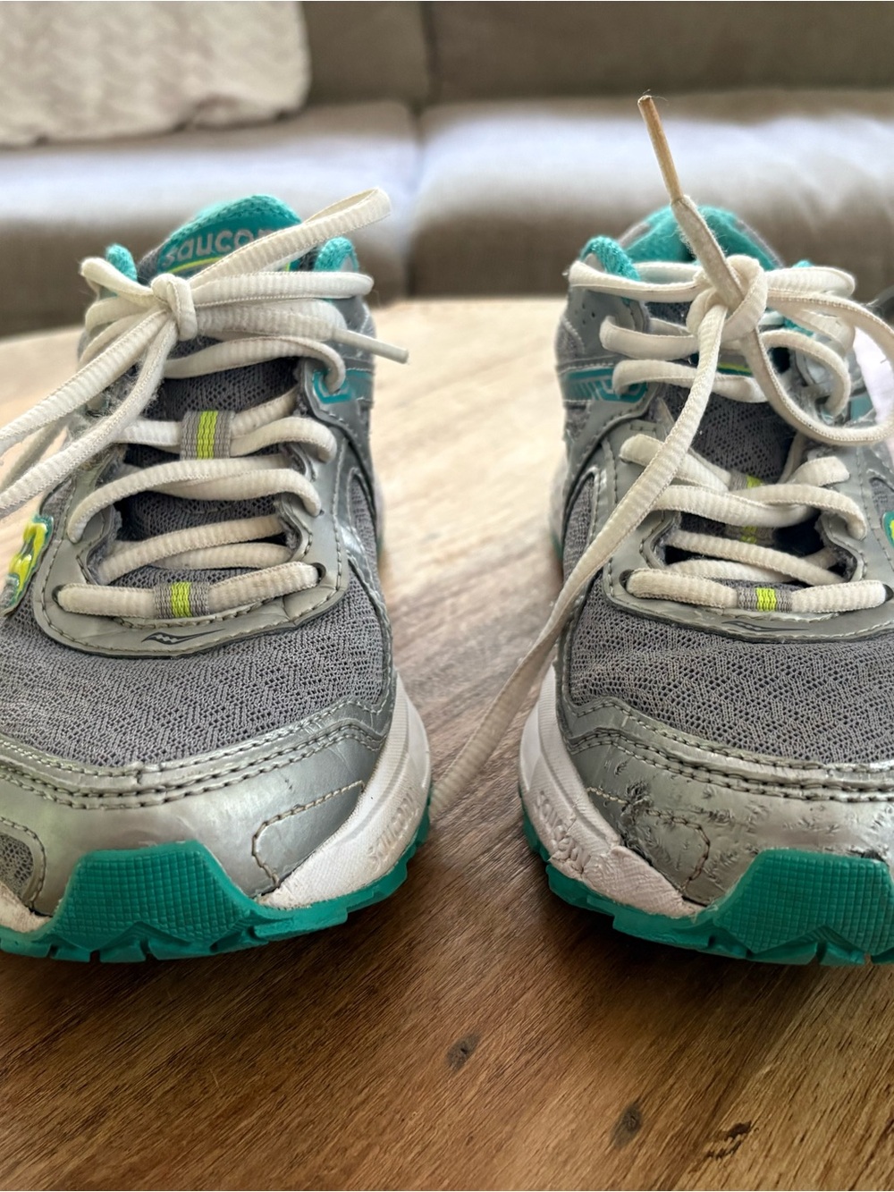 Saucony Kids Teal & Gray Athletic Sneakers